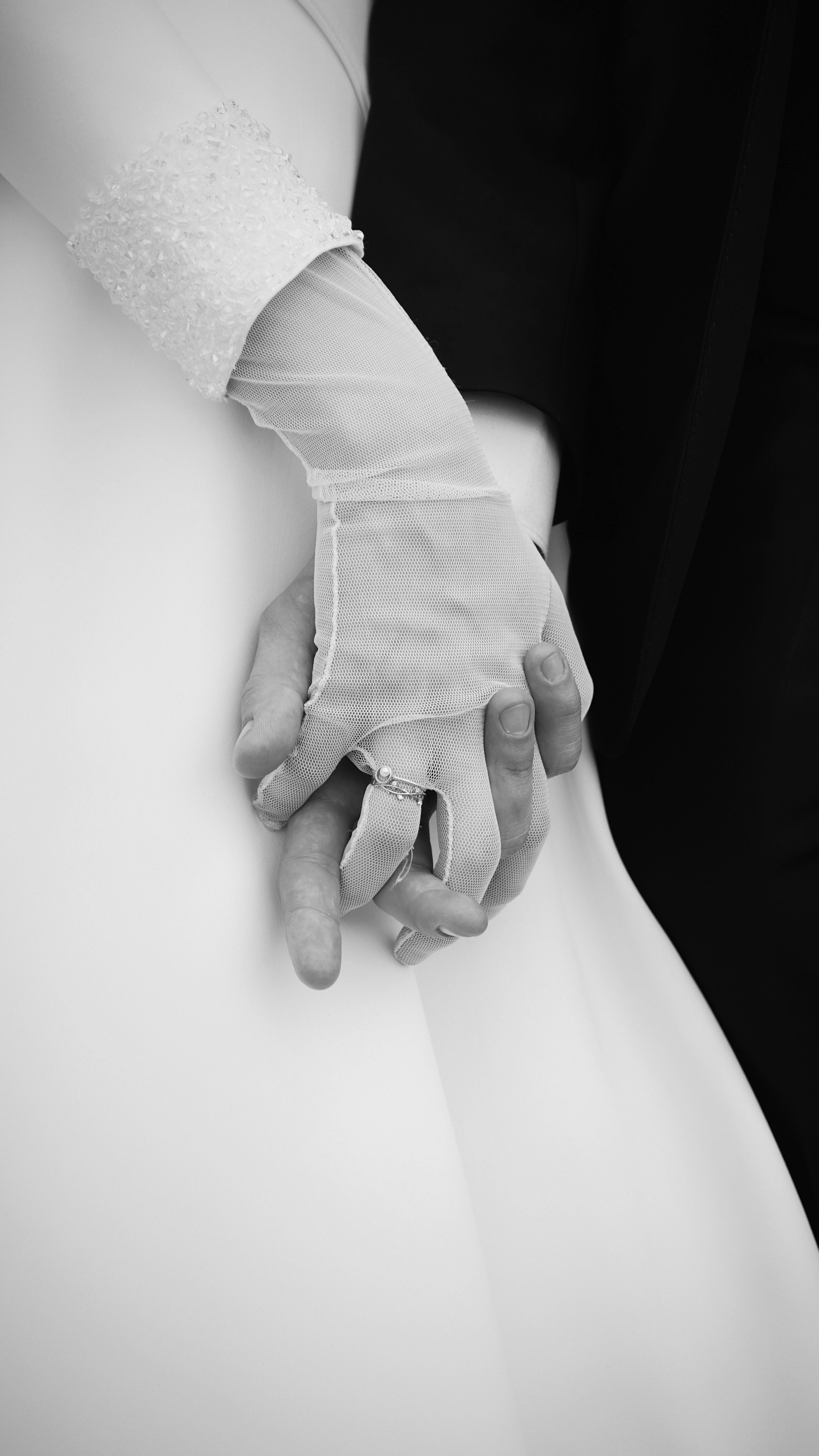 Wedding rings on florals