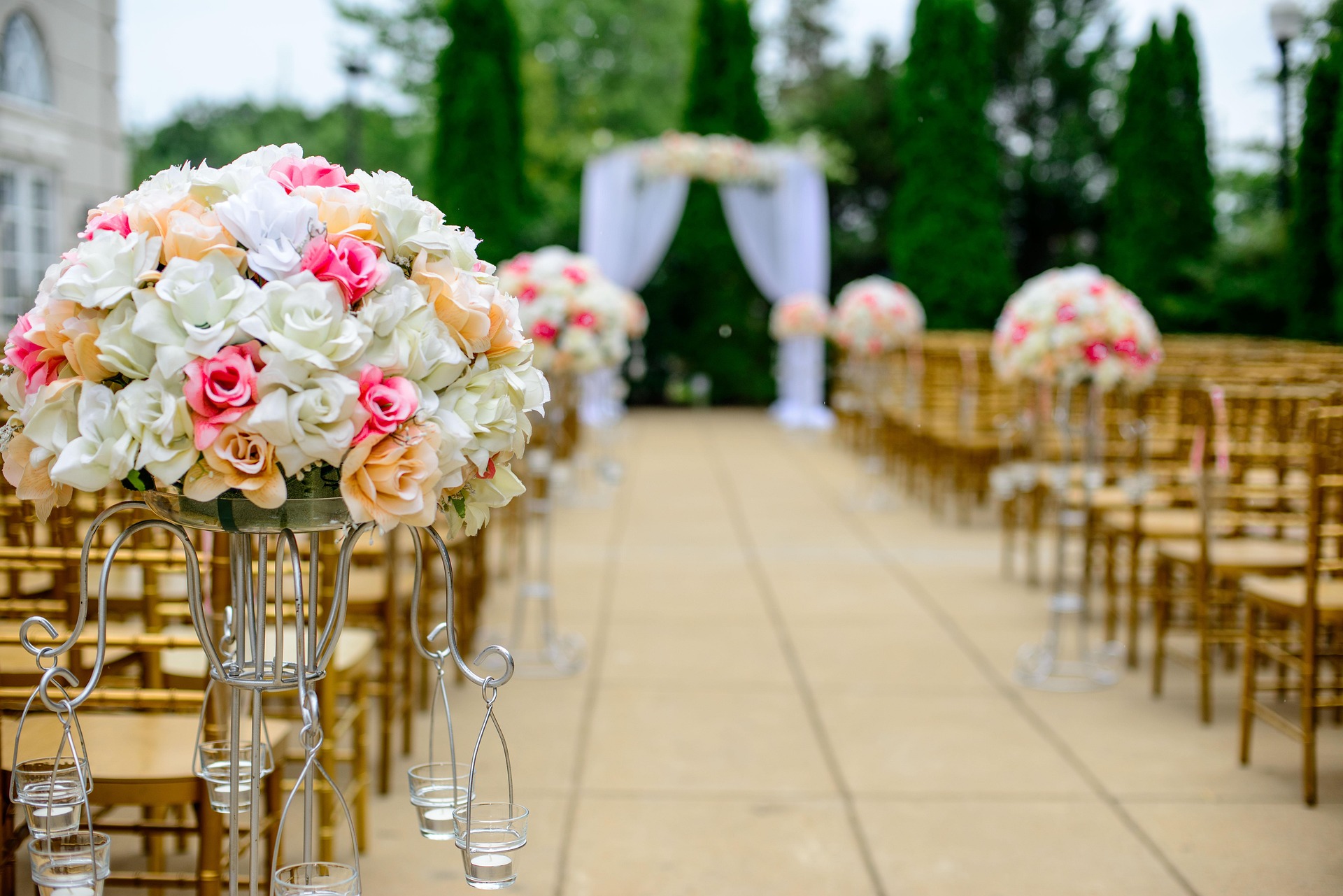 Wedding venue prepped for coordination